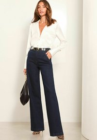Lipsy HIGH WAIST TAILORED - Široké džíny - blue