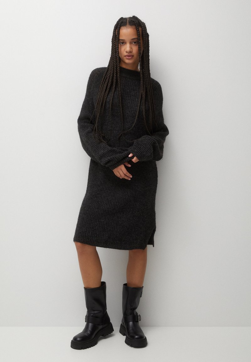PULLu0026BEAR SHORT - Jumper dress - dark grey - Zalando.de