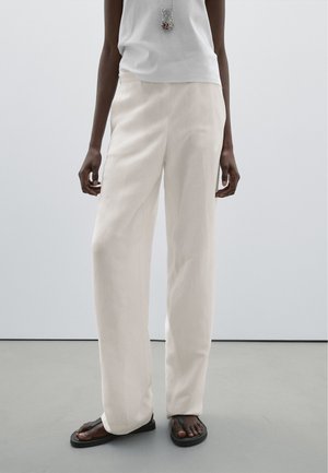 Massimo Dutti STRAIGHT FIT FLOWING - Broek - beige
