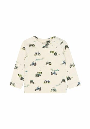 Petit Piao, PPSTAR L_S TEE - Long sleeved top - eggnog tractor aop