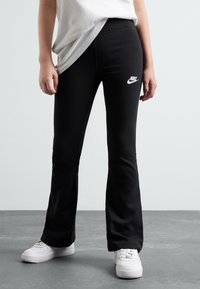 Nike Sportswear - FLARE - Tepláky - black/white Miniatúrny obrázok 1