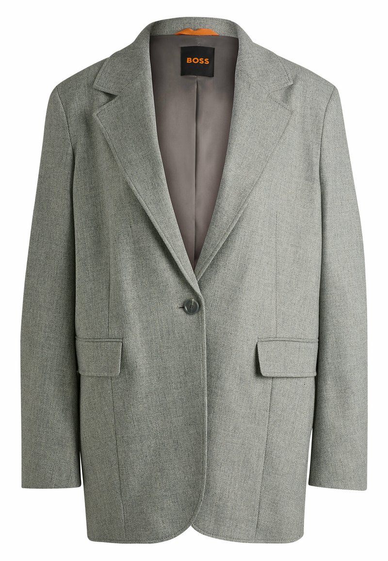 Boss Halflange jas grijs Boss Halflange jas grijs