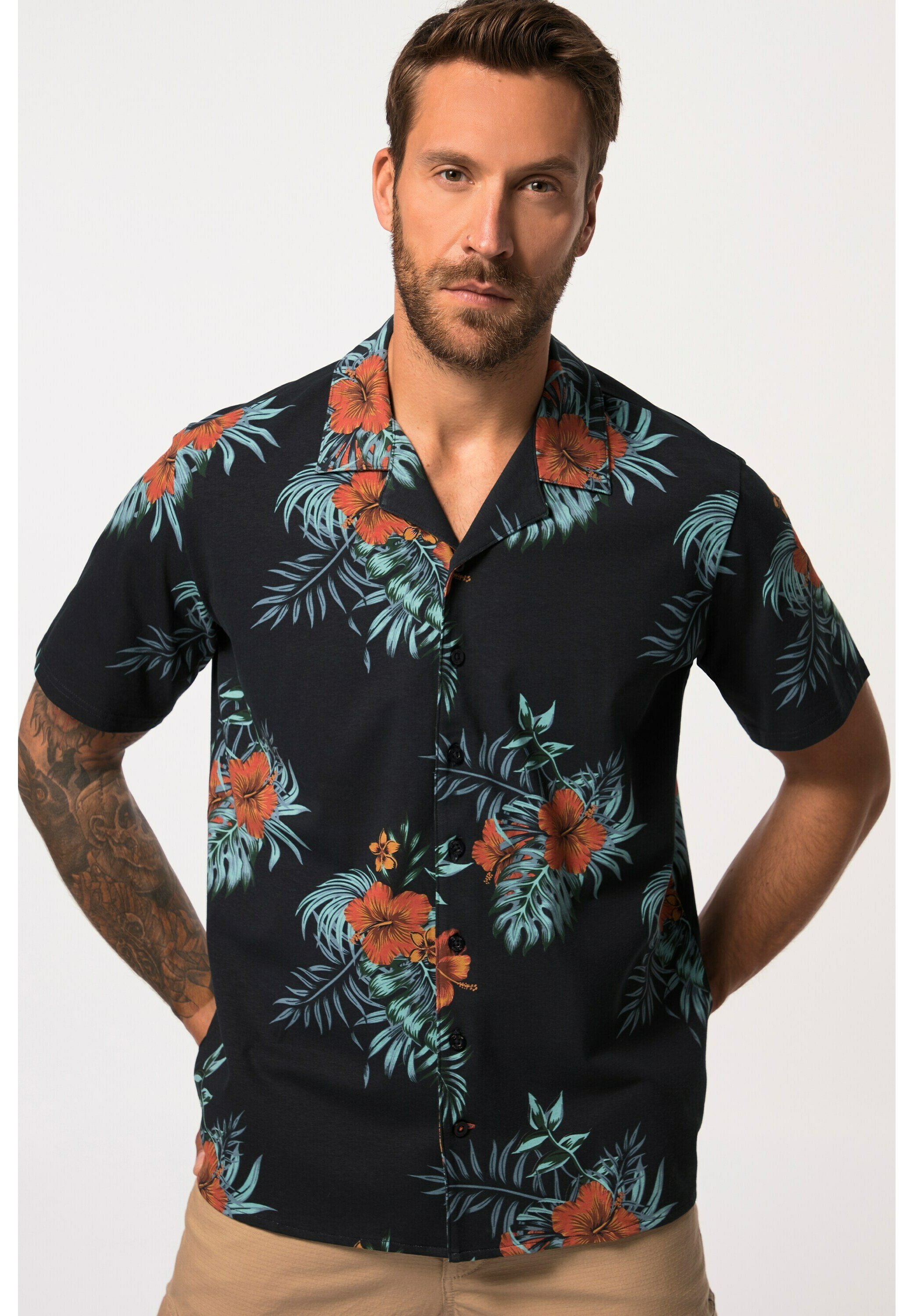 Marvel Damen Thor Blumen Hemd – Langärmlig, Wasserfallausschnitt, Aus Polyester-Viskose-Mix