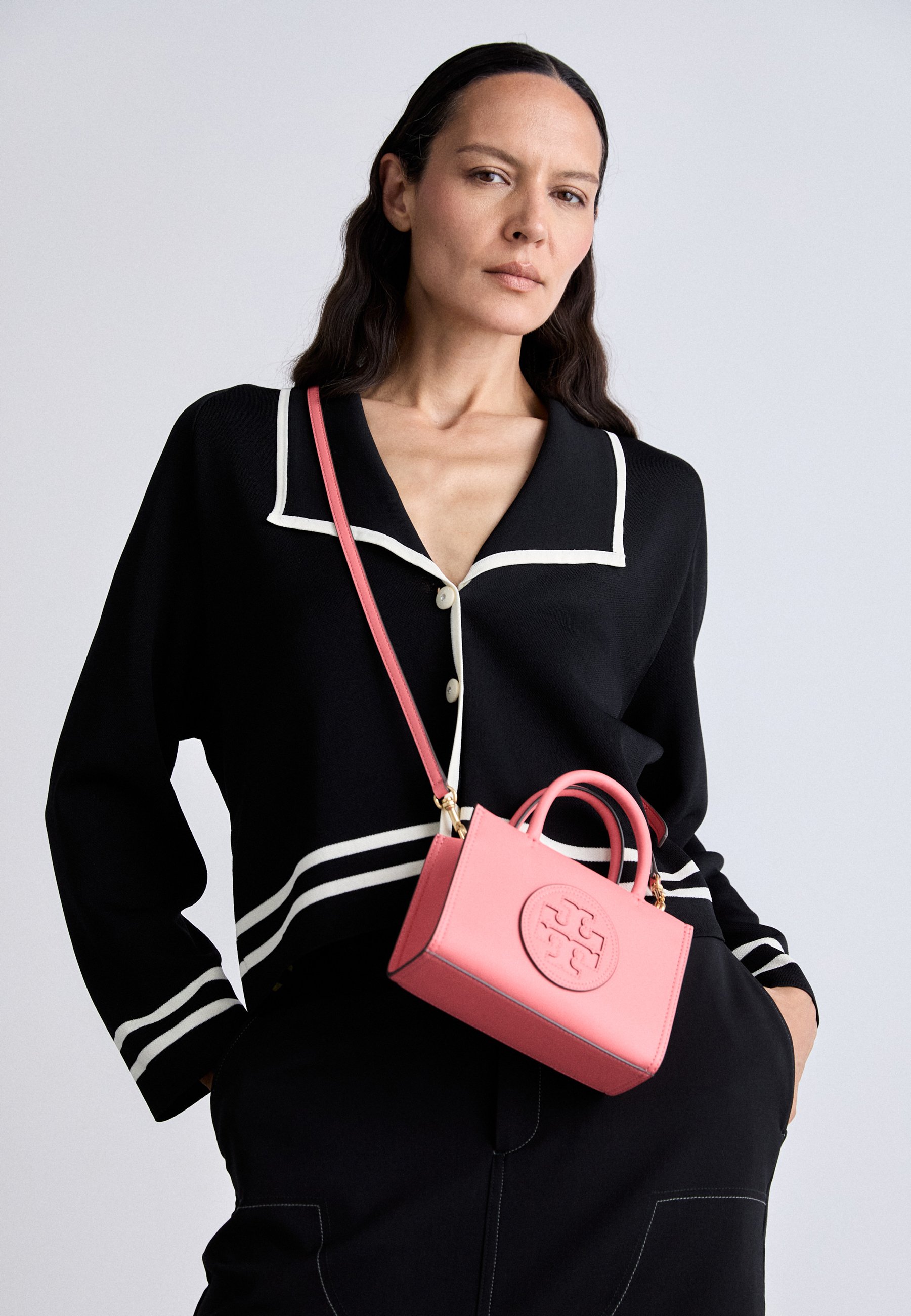 Tory Burch ELLA MINI TOTE - Handbag - coral crush/light pink - Zalando
