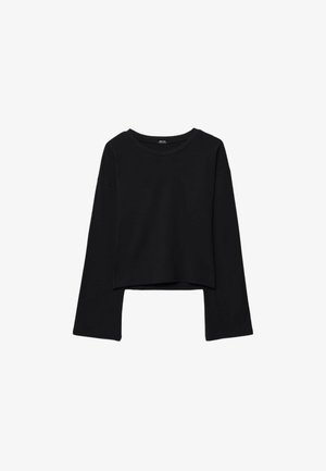Stradivarius, FLARED SLEEVE T-SHIRT - Maglietta a manica lunga - black