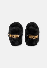 MOSCHINO NEWBORN LETTERING LOGO - První boty - black