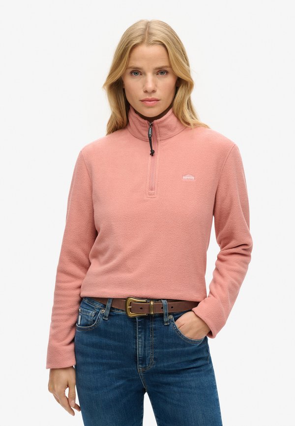 CROPPED HALF ZIP - Fleecepullover - ash rose