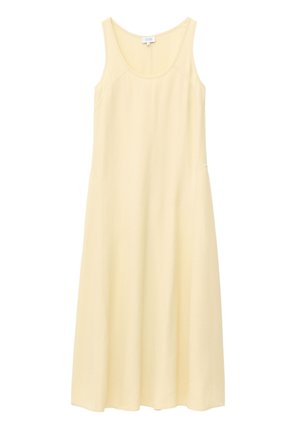 & OTHER STORIES, & OTHER STORIES SCOOP-NECK MIDI DRESS - Robe t-shirt - light yellow