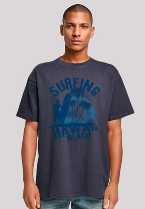 HAWAII SURF BEACH SUMMER - Print T-shirt - navy