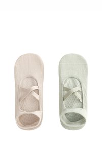 2 PAIRS OF YOGA AND PILATES WITH CROSSOVER - Stopalice - green