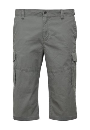 Hallid hallid kargoshortsid, valmistatud kergest kangast, küljetaskutega, mugava lõikega ja ääristatud varrukeotega. Sile tekstuur koos diskreetse läikega.