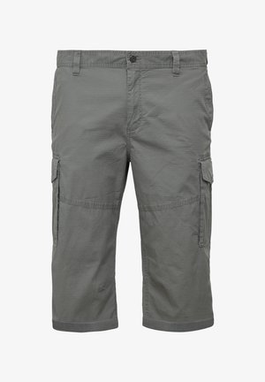 Hallid hallid kargoshortsid, valmistatud kergest kangast, küljetaskutega, mugava lõikega ja ääristatud varrukeotega. Sile tekstuur koos diskreetse läikega.