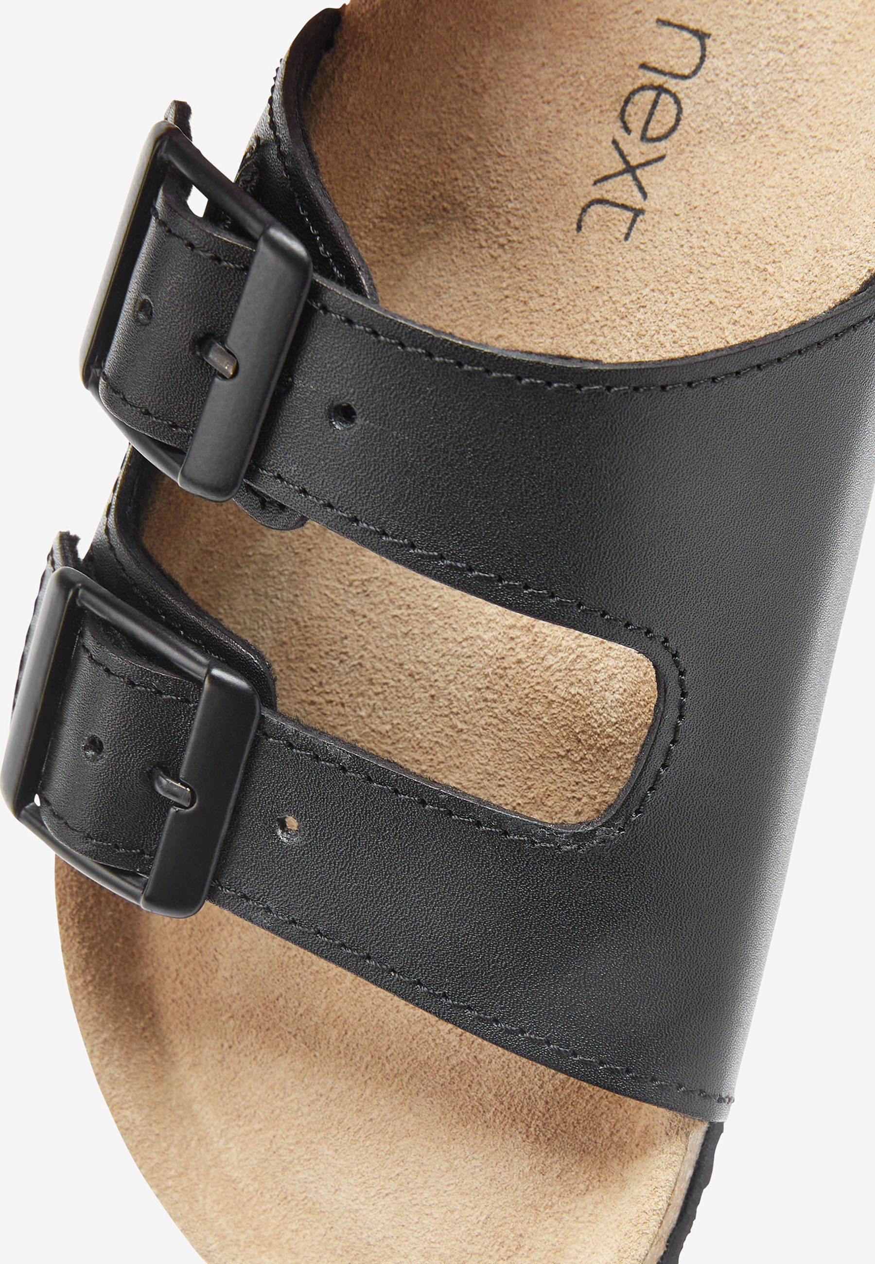 sandalias planas negras zalando