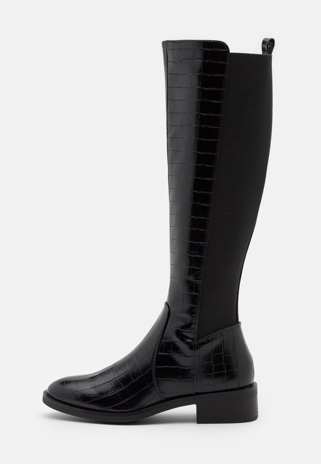 PLAIN STRETCH BACK - Stivali alti - black