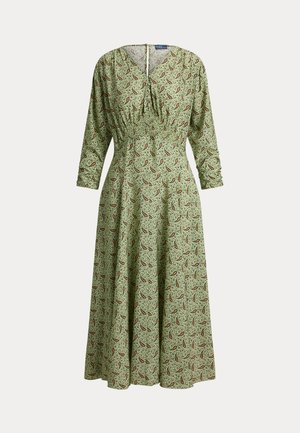Polo Ralph Lauren, PAISLEY CREPE SMOCKED DRESS - Maxi-jurk - 2045 paisley green multi