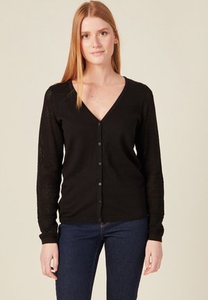 LANGÄRMELIGE MIT KNÖPFEN - Strickjacke - noir