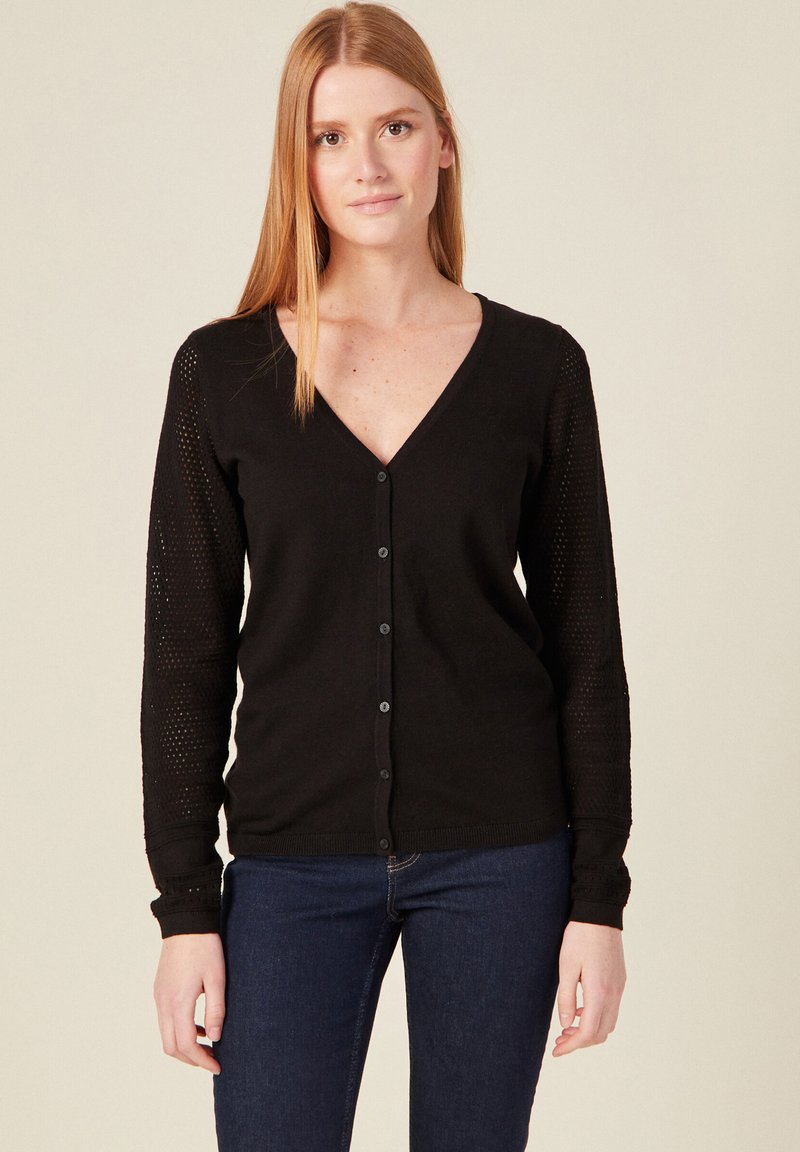 BONOBO Jeans LANGÄRMELIGE MIT KNÖPFEN - Cardigan - noir