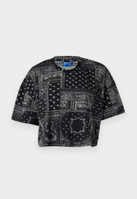 Karl Lagerfeld Jeans OVERSIZE CROP TEE - Print T-shirt - bandana black