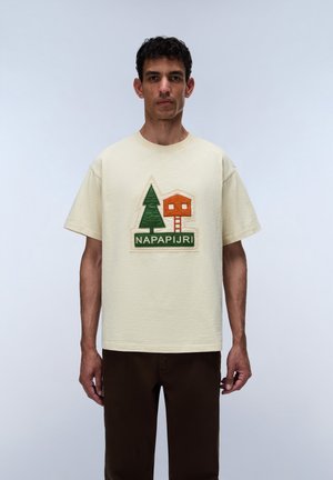 Napapijri, S-TRAHUS SS. - T-Shirt print - putty ne