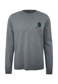 QS MIT APPLIKATION - Langarmshirt - grau