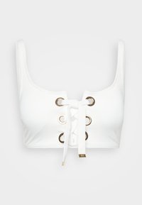 LACE UP - Bikinitop - white