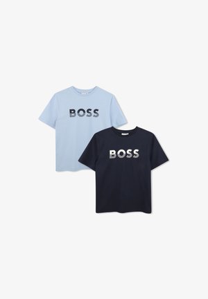 BOSS Kidswear, LOT DE 2 TEE-SHIRTS PACK - T-shirt imprimé - marine ciel