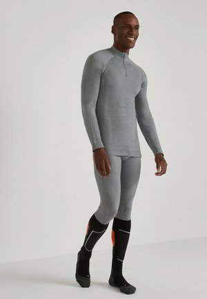 WOOL-TECH HIGH ZIP NECK COLD TO VERY COLD TEMPERATURES - Langarmshirt - grey-heather