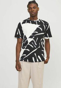 Jack & Jones PREMIUM ALL OVER RUNDHALS - T-shirt med print - snow white