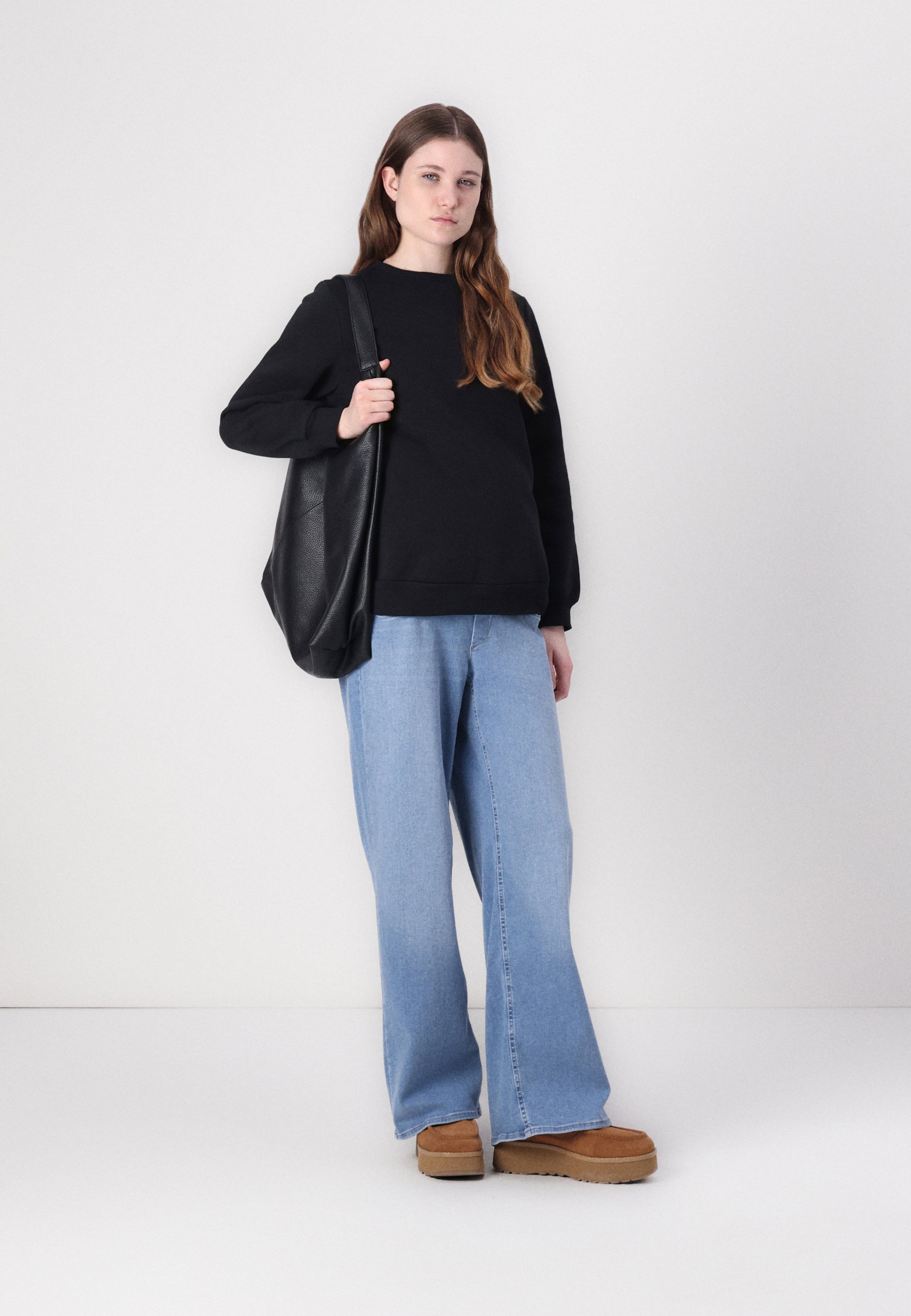売れ筋商品|||アンナ フィールド ママ パーカー・スウェットシャツ レディース アウター MATERNITY BASIC OVERSIZED 2 PACK - Sweatshirt - true black / grey Anna Field MAMA MATERNITY BASIC OVERSIZED 2 PACK