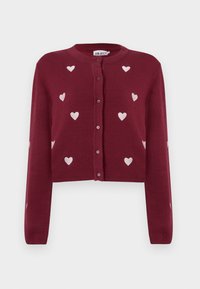 OBJTHESS SLEEVE CARDIGAN - Cardigan - cabernet/birch