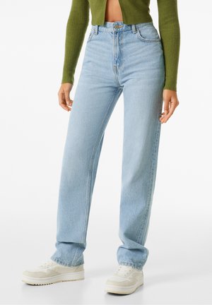 Bershka Vaqueros rectos - light-blue denim