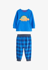 Seleccionado, red blue green check dinosaur