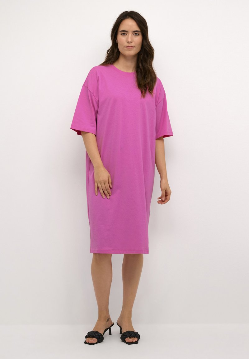 slim fit dress slacks Oversized T Shirt Dress With Neon Graphic Print Black main image 0