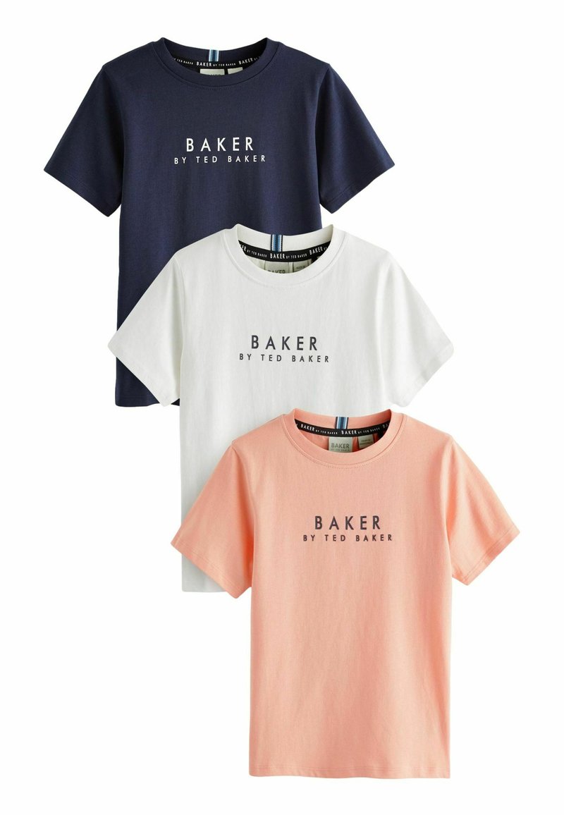 Baker by Ted Baker 3 PACK - Apdrukāts T-krekls - blue white apricot