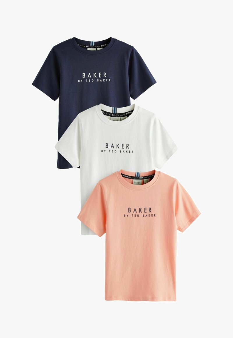 Baker by Ted Baker 3 PACK - Triko s potiskem - blue white apricot