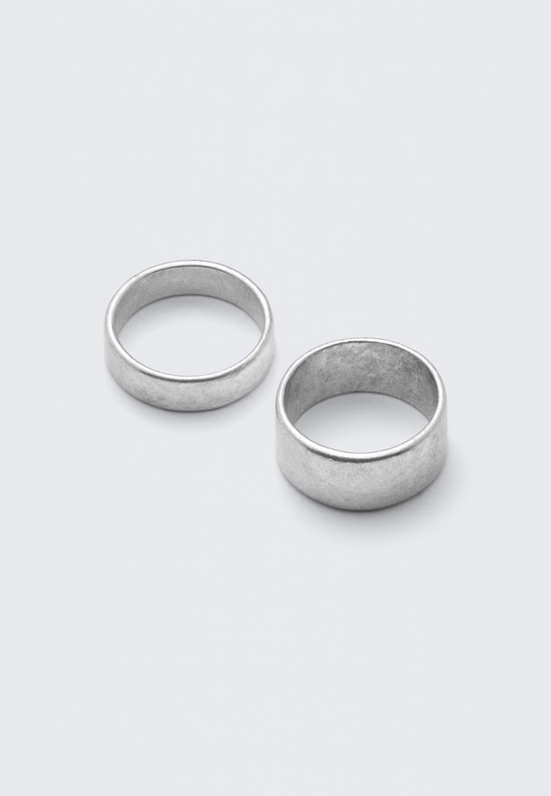 Weekday DAMIR RING UNISEX SET - Ring - silver-coloured - Zalando.co.uk
