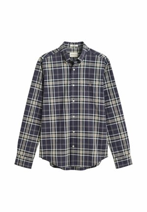 GANT, REG POPLIN CHECK SHIRT - Overhemd - mist taupe