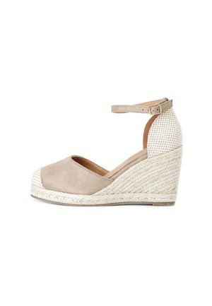 Sandali con plateau - sabbia