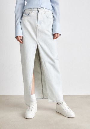 Falda larga - light-blue denim