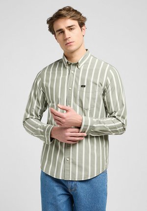 Chemise - olive stone stripe