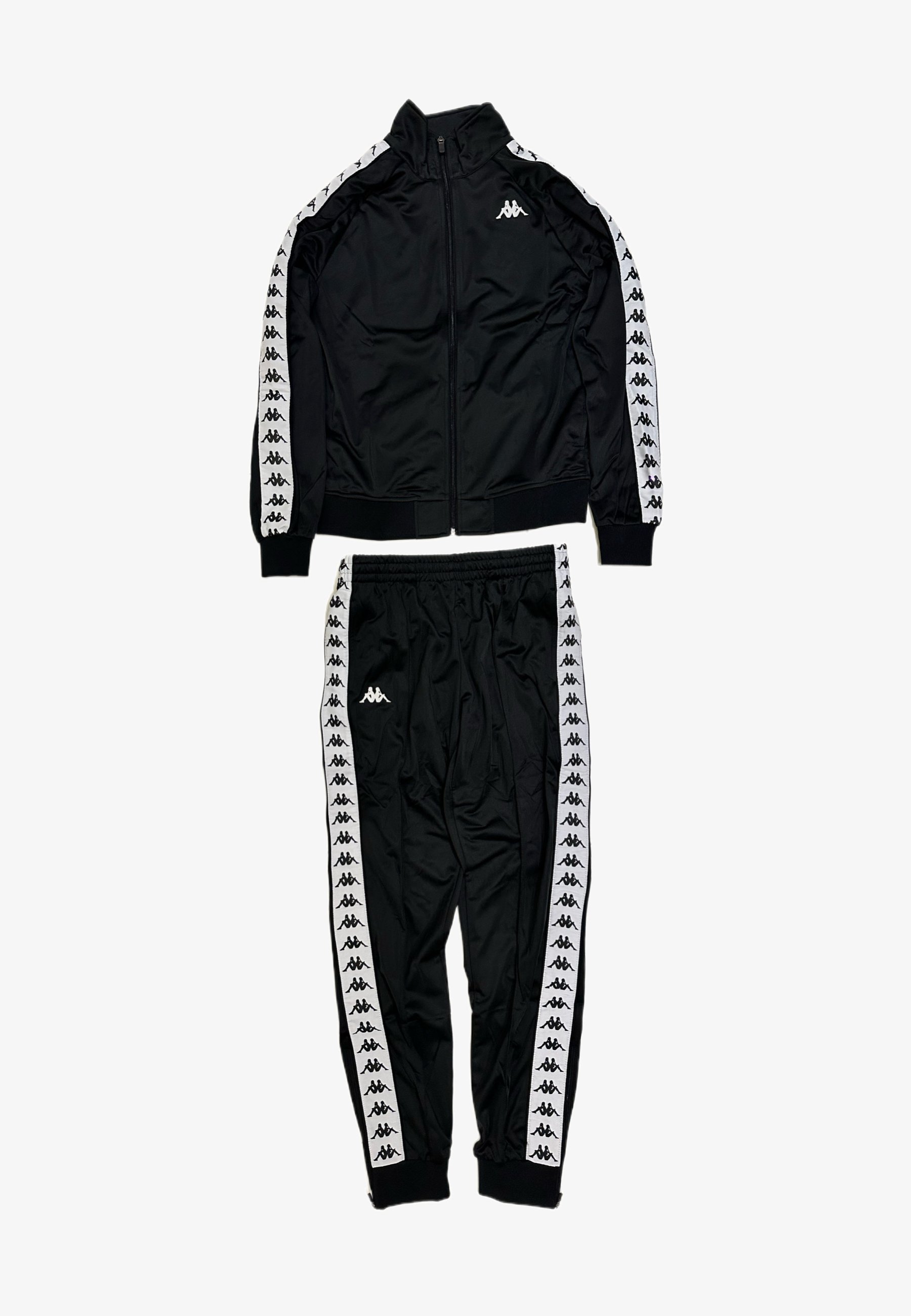 Kappa COMLETO SET Tuta black white/nero