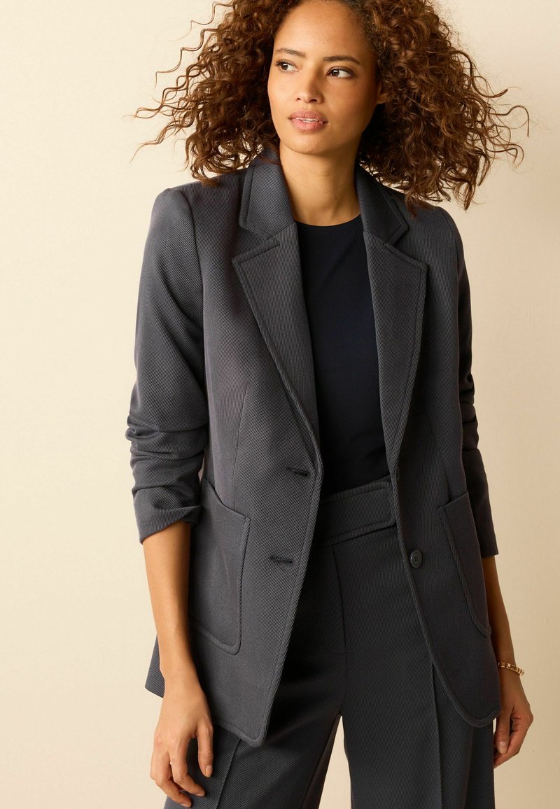 2040333 Navy Blue Seamless Blazer