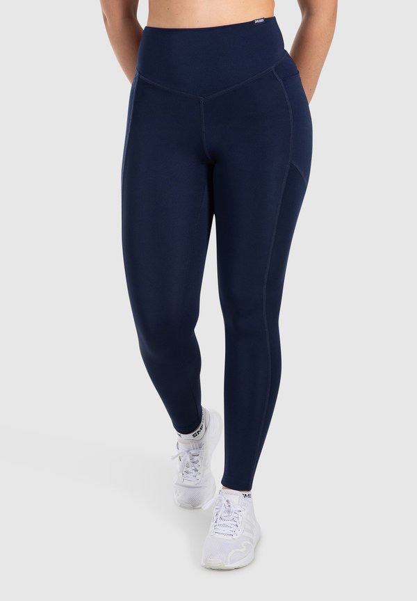 LEGGINGS WITH POCKET YOGA PILATES LETICIA - Tights - marineblau