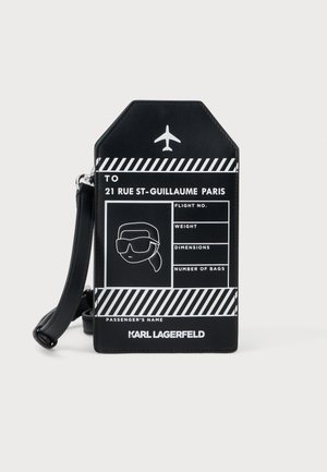 IKON LUGGAGE TAG CROSS BODY - Keresztpántos táska - black