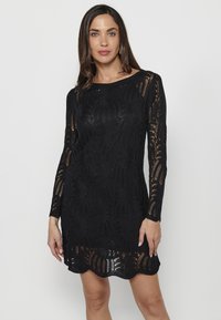 Koroshi LONG SLEEVE - Strickkleid - black