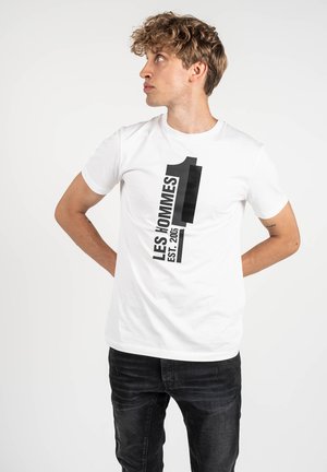 LES HOMMES T-shirt print - wit