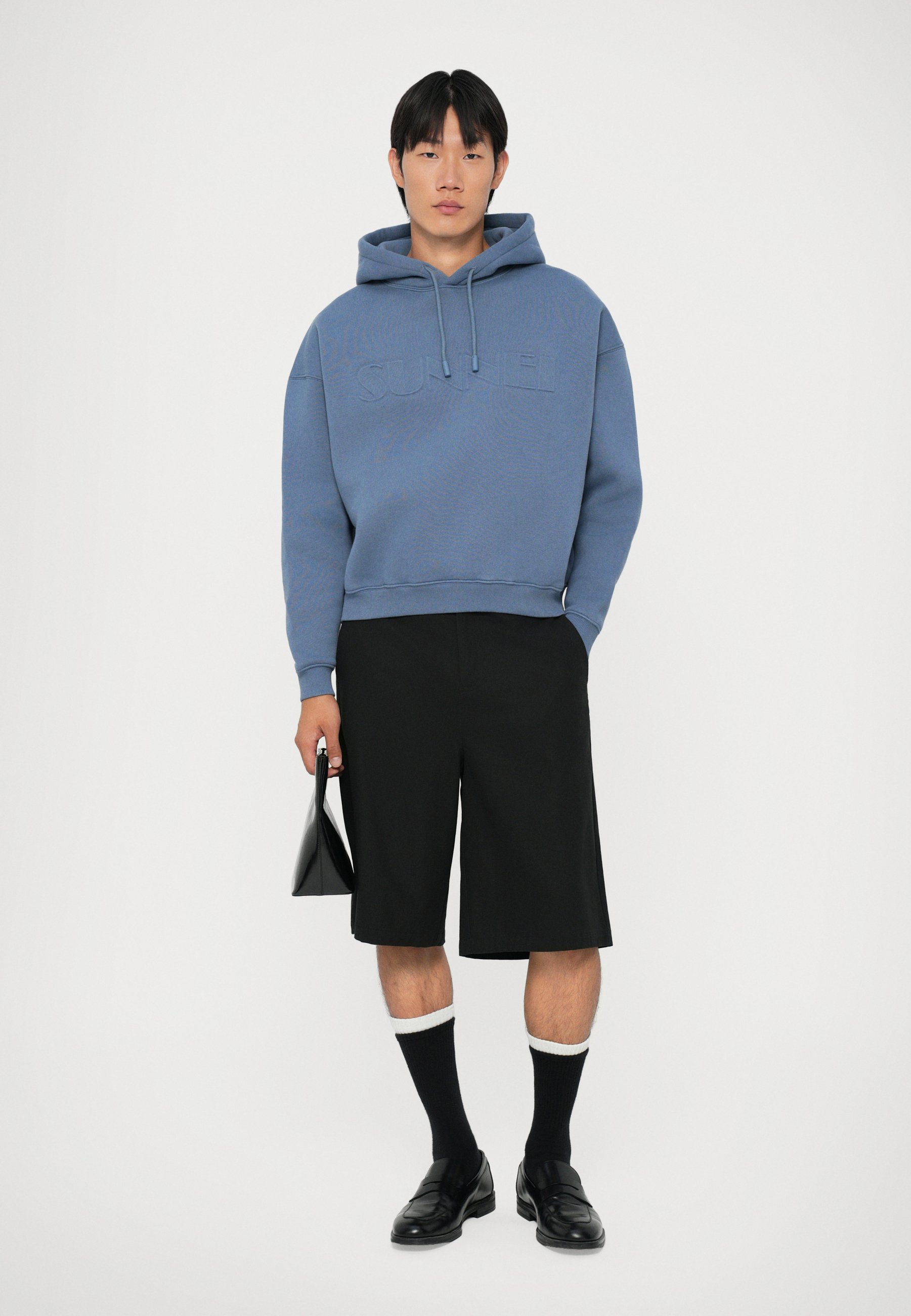 Sunnei DOUBLE HOODIE UNISEX - Hoodie - blue horizon/blue - Zalando 