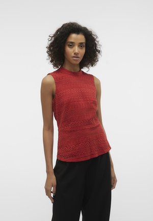 Vero Moda Tall VMHONEY HIGHNECK - Top - pompeian red