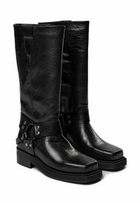 Pavement ANGELINA - Cizme cowboy/biker - black crinkle