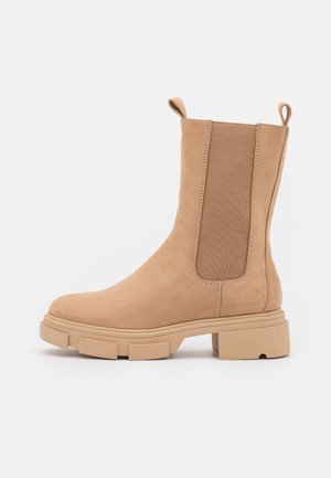 Platform ankle boots - sand